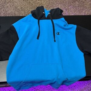 Champion Two-Tone Blue and Black Hoodie